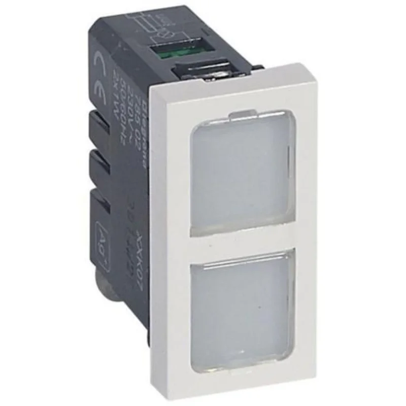 Legrand Indicator double 1W 230V 1M 4 colour - Legrand Mosaic 78502