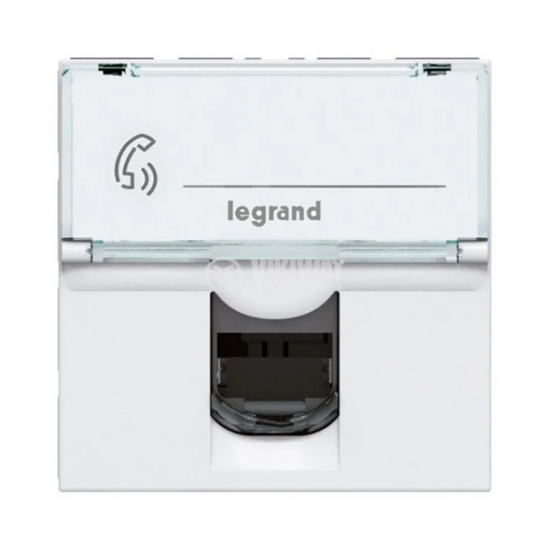 Legrand Розетка RJ11 2M Бял - Legrand Mosaic 78731