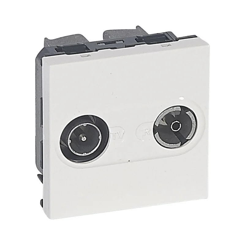 Legrand Розетка TV+R преходна 14dB 2М Бял - Legrand Mosaic 78787
