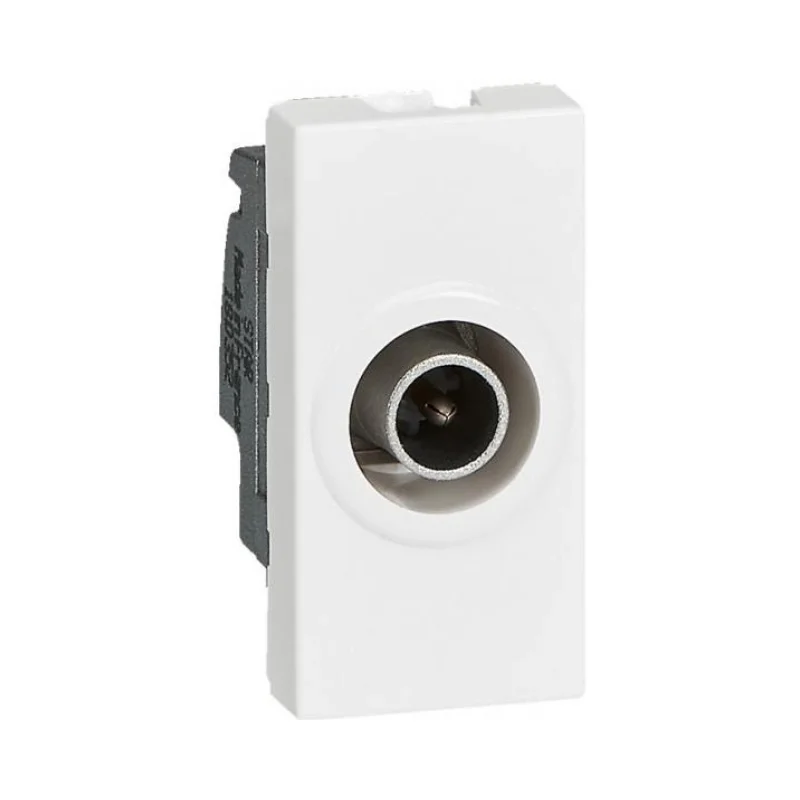 Розетка TV 9.5 mm мъжка 1dB 1М Бял - Legrand Mosaic 78793