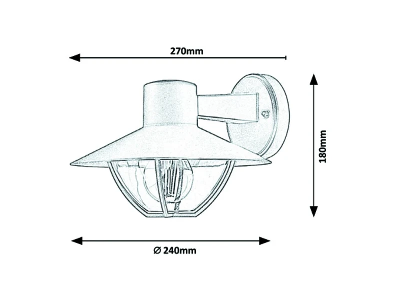 Almada – outdoor wall light in brown, aluminium, 240×180mm, IP44, 1×E27