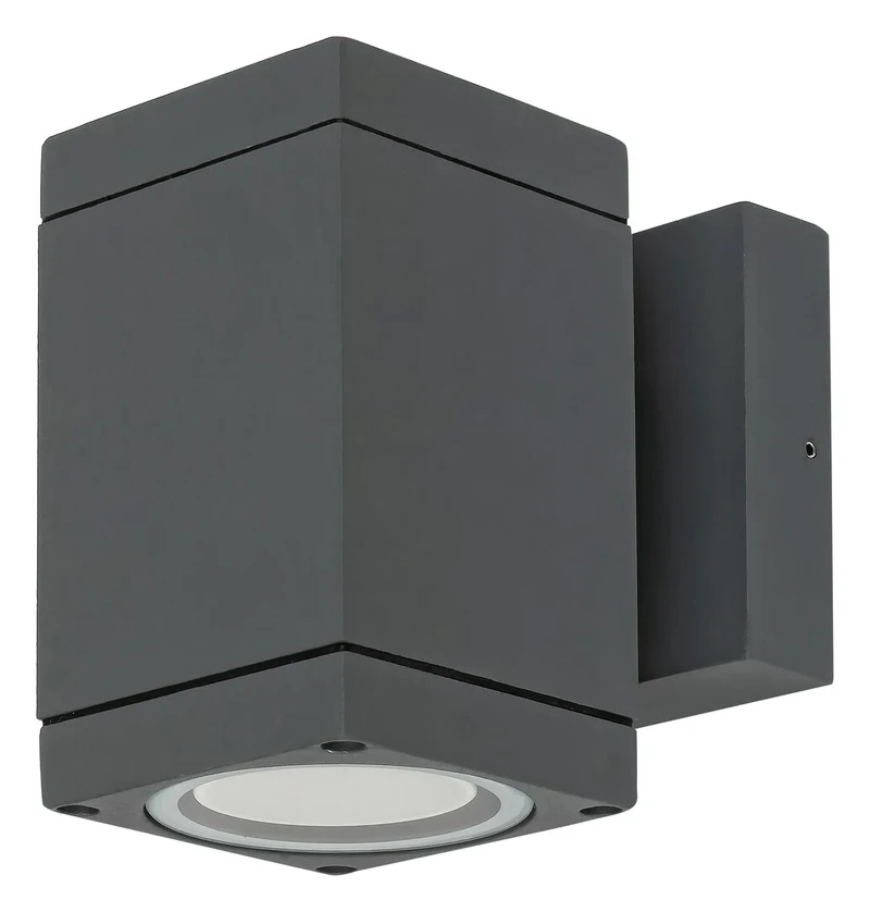 Outdoor Wall Lights Buffalo – minimalist facade wall light in anthracite, 75×120mm, IP54, 1×GU10