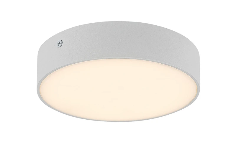 Tartu – LED ceiling light for terrace in white matt, Ø175mm, 18W, 2800-6000K, IP44
