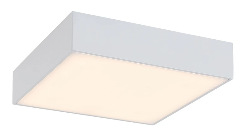 Tartu – LED ceiling light for terrace in white matt, 175×175mm, 18W, 2800-6000K, IP44