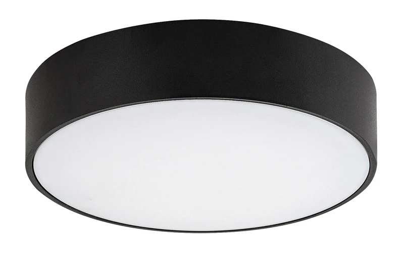 Tartu – LED ceiling light for terrace in black matt, Ø175mm, 18W, 2800-6000K