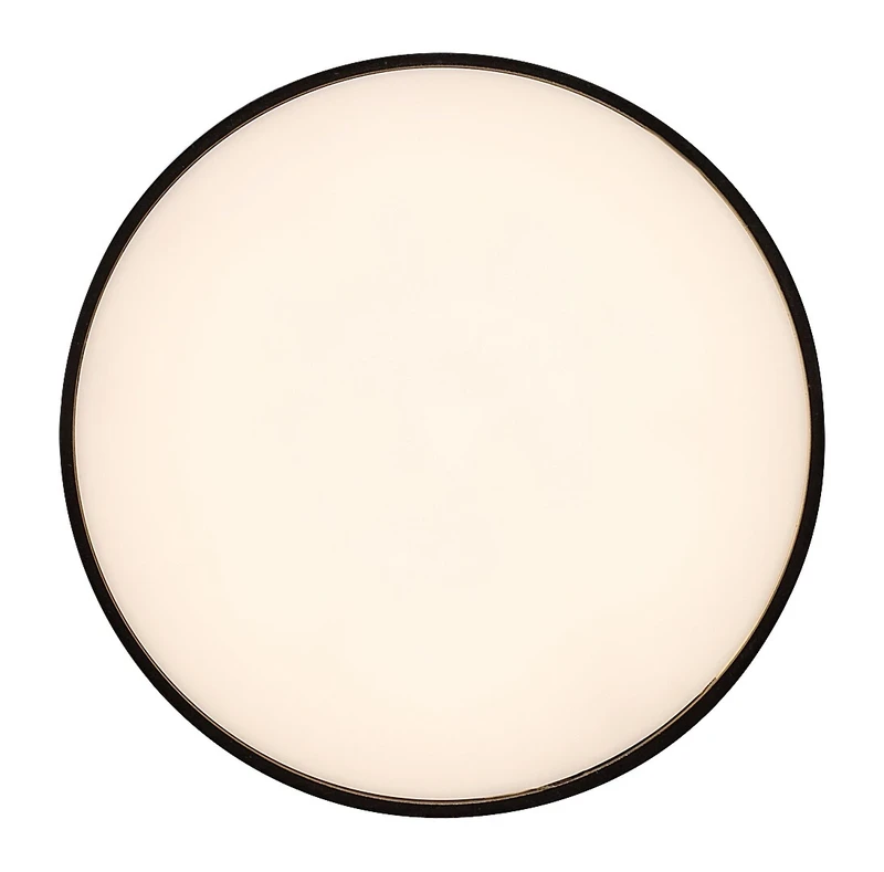 Tartu – LED ceiling light for terrace in black matt, Ø175mm, 18W, 2800-6000K