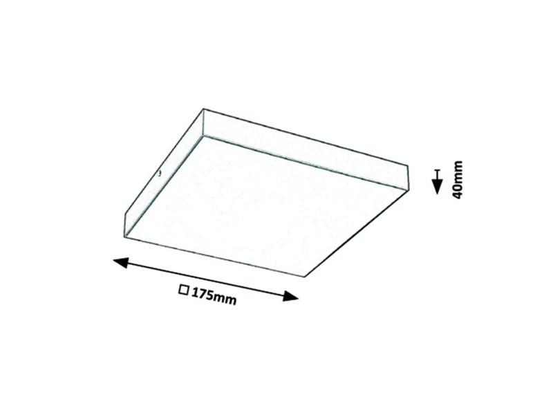 Tartu – LED ceiling light for terrace in black matt, 175×175mm, 18W, 2800-6000K, IP44
