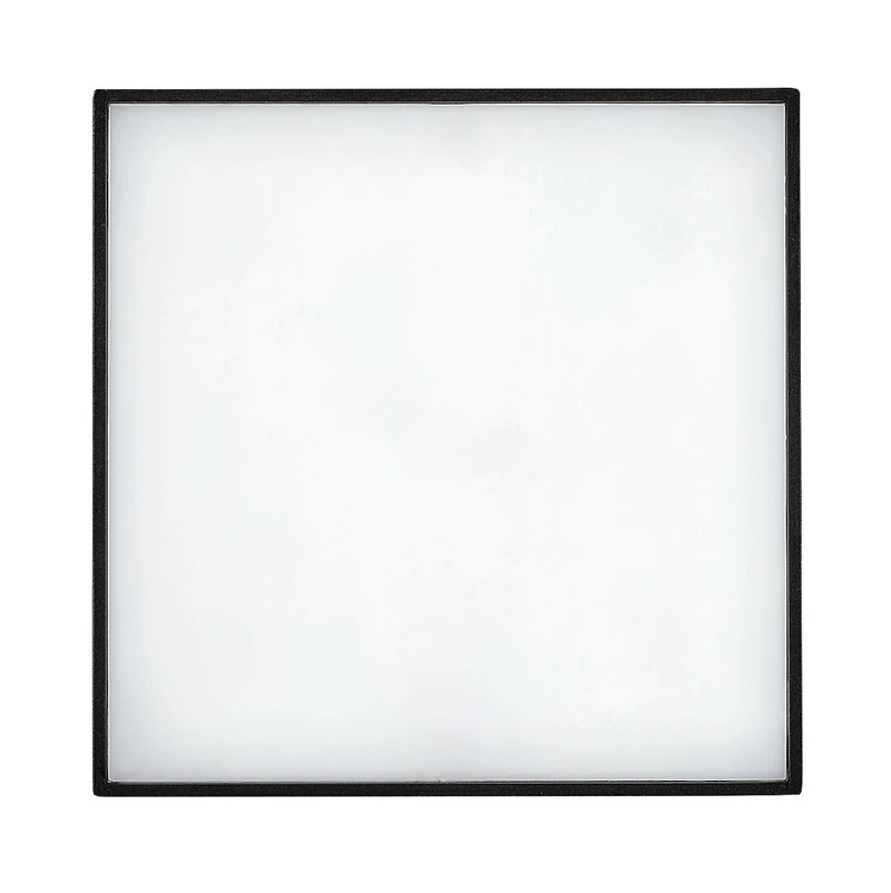 Tartu – LED ceiling light for terrace in black matt, 175×175mm, 18W, 2800-6000K, IP44