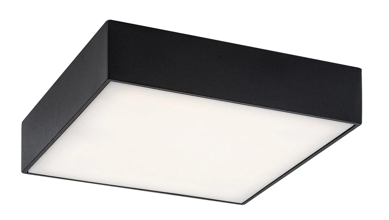 Outdoor Ceiling Lights Tartu – LED ceiling light for terrace in black matt, 175×175mm, 18W, 2800-6000K, IP44