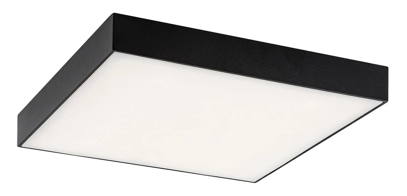 Outdoor Ceiling Lights Tartu – LED ceiling light for terrace in black matt, 300×300mm, 24W, 2800-6000K, IP44