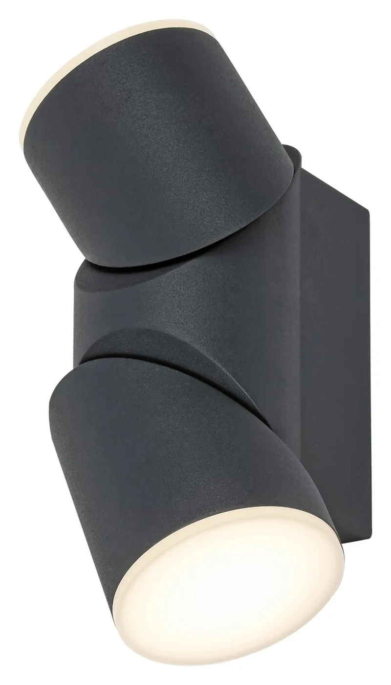 Belfast – LED outdoor wall light in anthracite, Ø65mm, 12.9W, 3000K, IP65