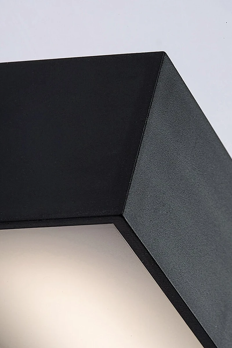 Halden – LED външен аплик в черно с бял плафон, 170×80мм, 9W, 4000K, IP65