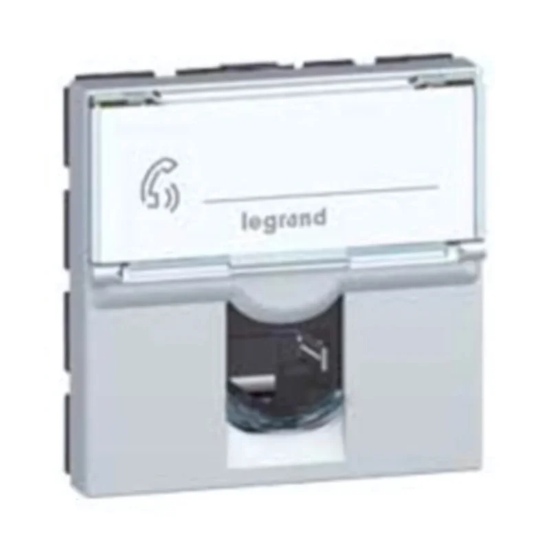 Legrand Outlet RJ45 STP cat.6A 2M Aluminium - Legrand Mosaic 79476