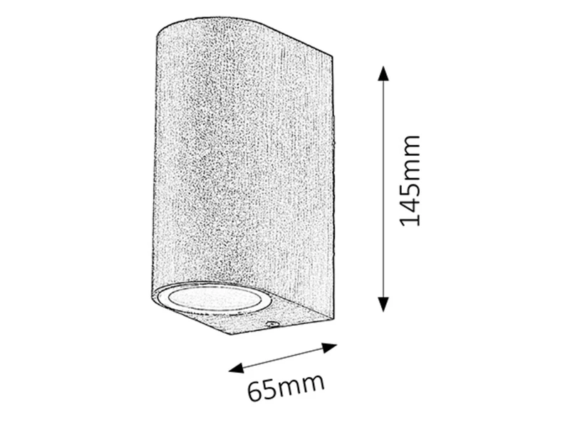 Chile – modern facade wall light in antique brown, 145×65mm, 2×GU10, IP44