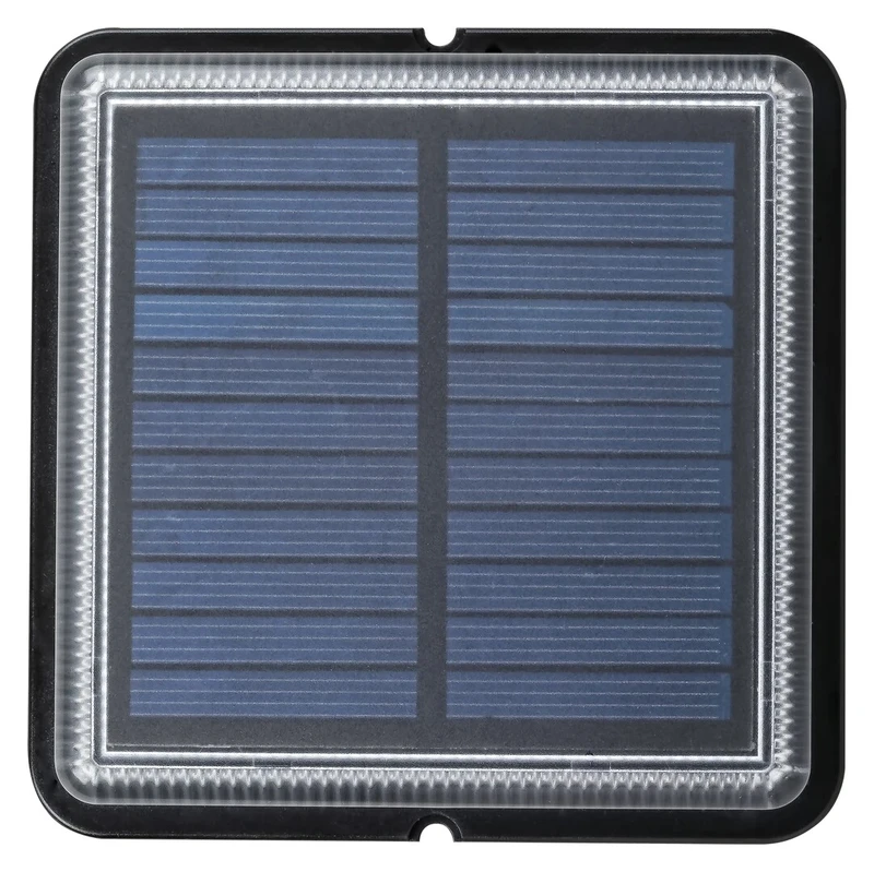 Bilbao – соларна LED лампа за стена в черно, 110×110мм, 0.2W, 4000K, IP67