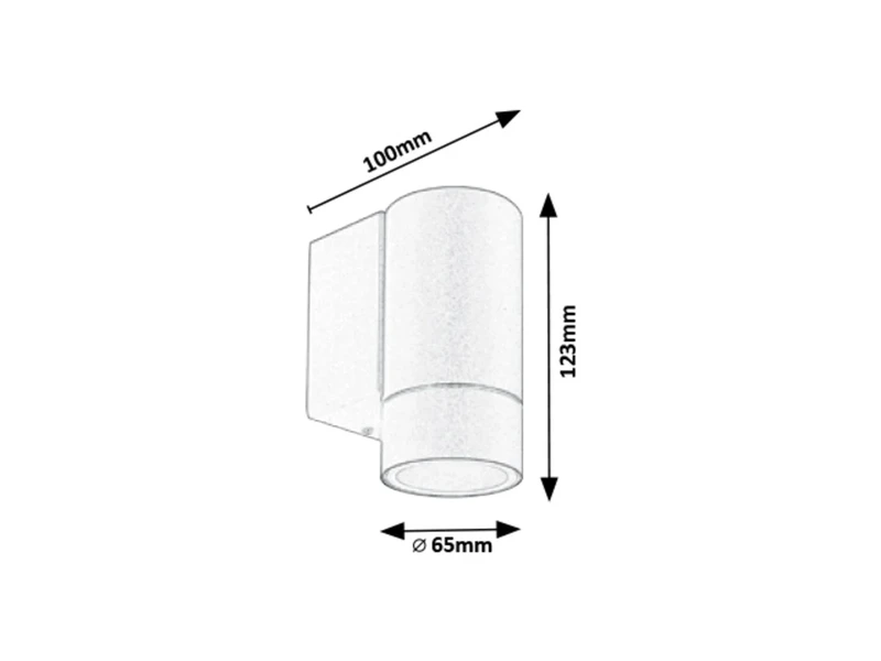 Phoenix – минималистична външна стенна лампа в антрацит, Ø65мм, 1×GU10, IP54