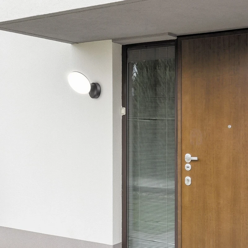 Varna – LED външен аплик в черно/бяло, Ø176мм, 12W, 4000K, IP54