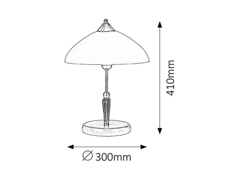Regina – класическа нощна лампа в бронз с кремаво стъкло, Ø300мм, 1×E14