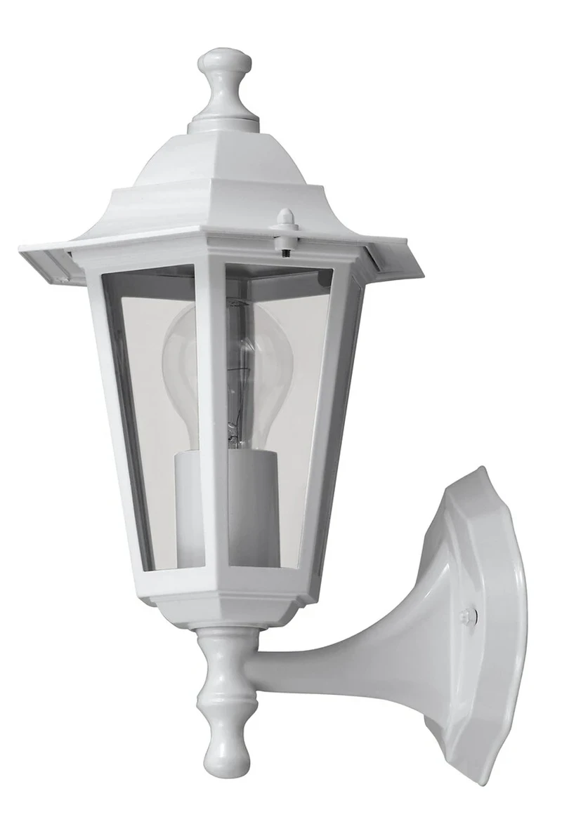 Outdoor Wall Lights Velence – classic outdoor lamp in white with clear glass, 350mm, 1×E27, IP43