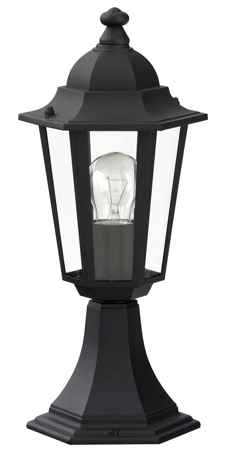 Bollard Lights Velence – classic garden lamp in black metal, Ø210mm, 1×E27, IP43