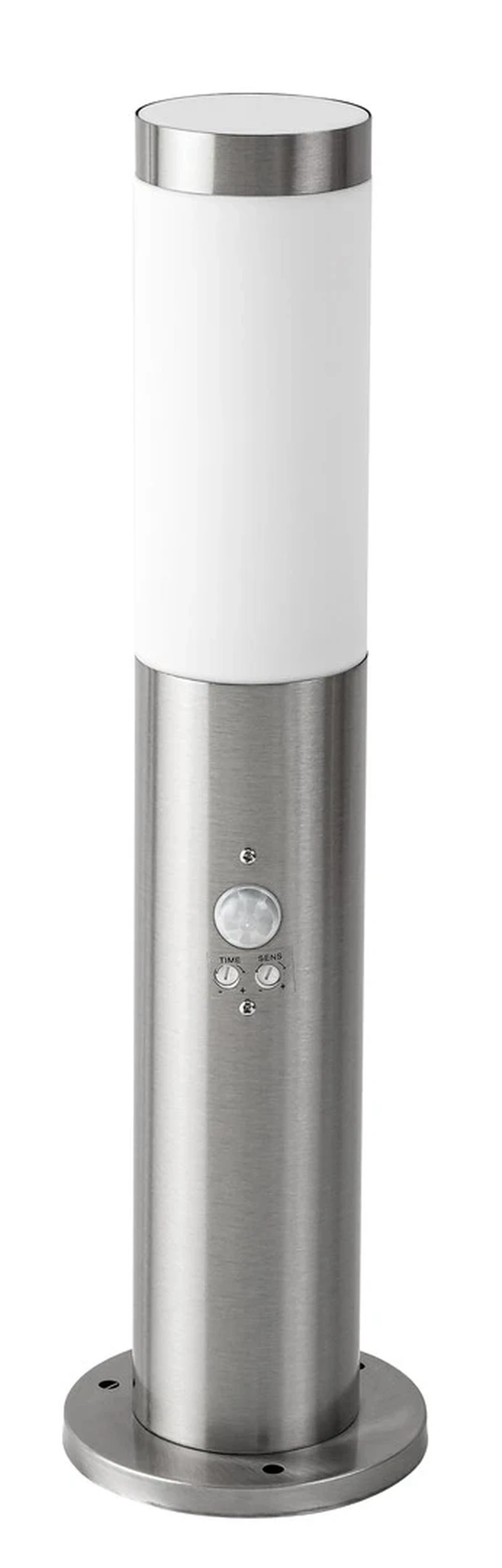 Inox torch – модерна градинска лампа в сатен хром, Ø76мм, IP44, 1×E27