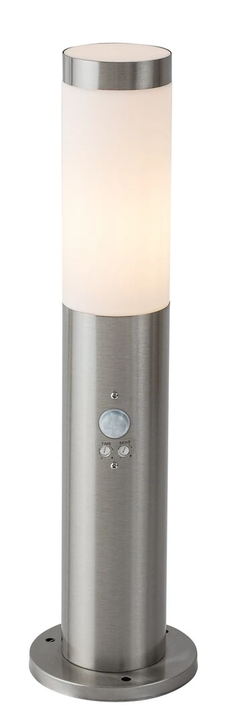 Външни стоящи лампи Inox torch – модерна градинска лампа в сатен хром, Ø76мм, IP44, 1×E27