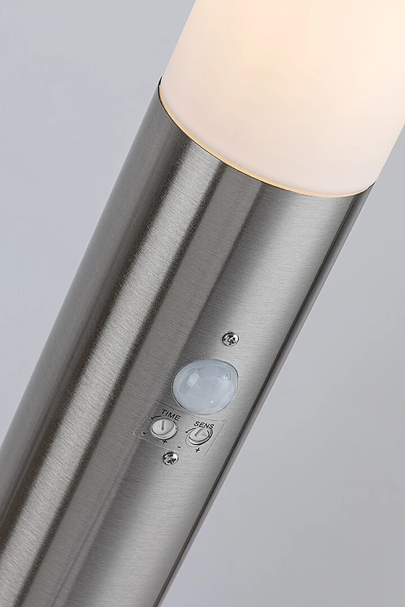 Inox torch – LED подова лампа за градина в сатениран хром, Ø76мм, 1×E27, IP44