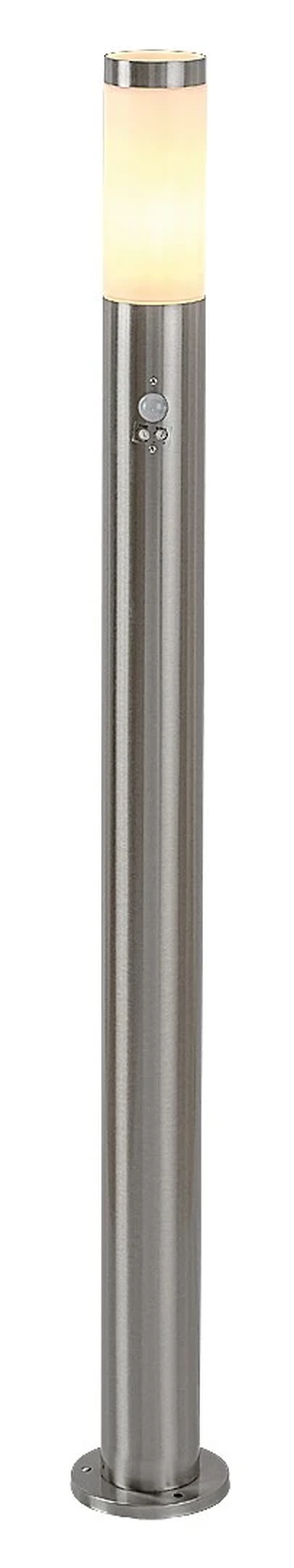 Външни стоящи лампи Inox torch – LED подова лампа за градина в сатениран хром, Ø76мм, 1×E27, IP44