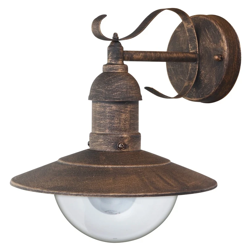 Outdoor Wall Lights Oslo – Mediterranean outdoor lamp in antique gold, 265mm, IP44, 1×E27