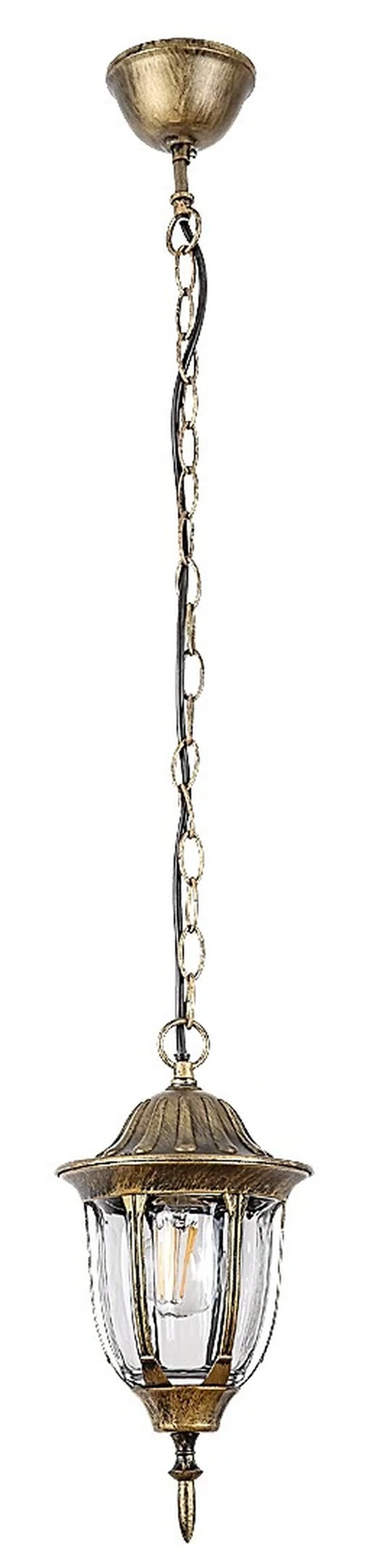 Milano – classic outdoor pendant in antique gold, Ø165mm, 1×E27, IP43
