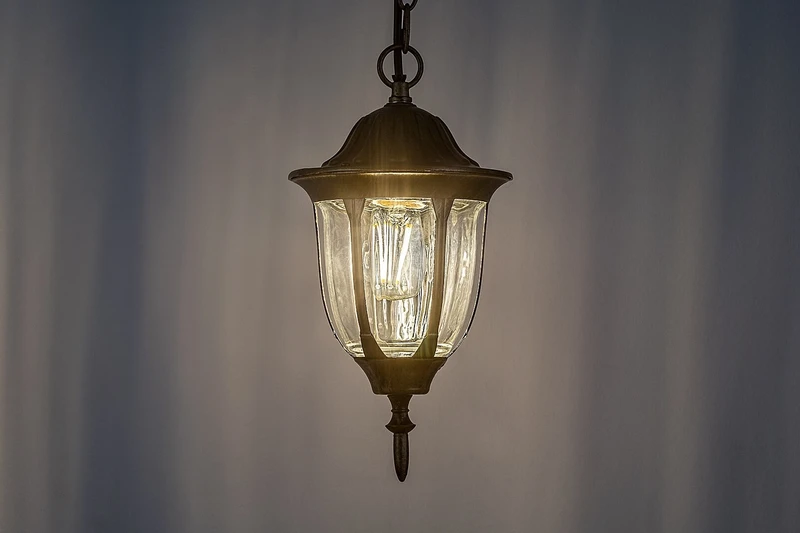 Milano – classic outdoor pendant in antique gold, Ø165mm, 1×E27, IP43