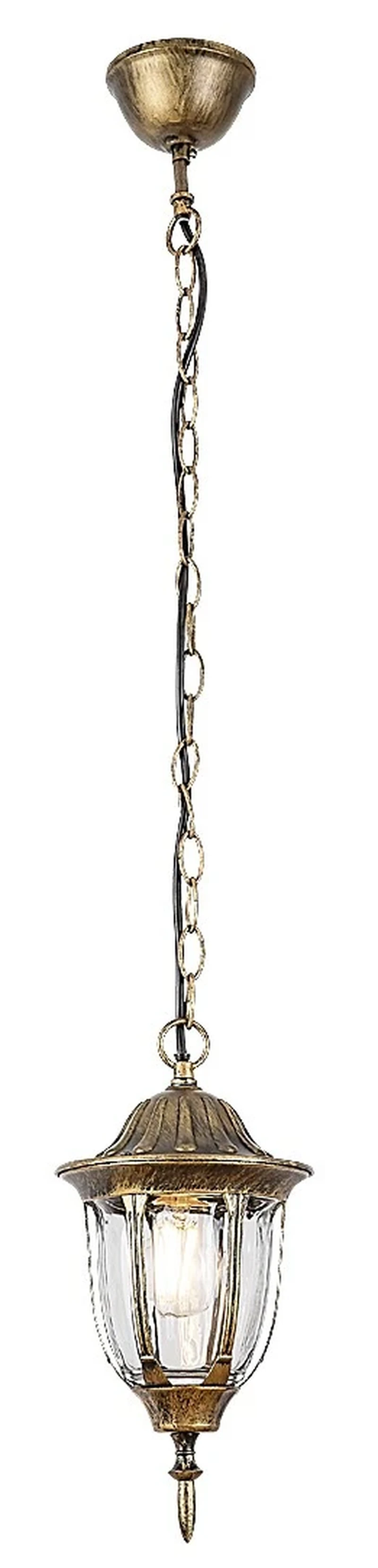 Outdoor Pendants Milano – classic outdoor pendant in antique gold, Ø165mm, 1×E27, IP43