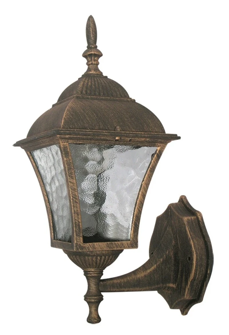 Outdoor Wall Lights Toscana – classic outdoor lamp in antique gold, Ø205mm, 1×E27, IP43