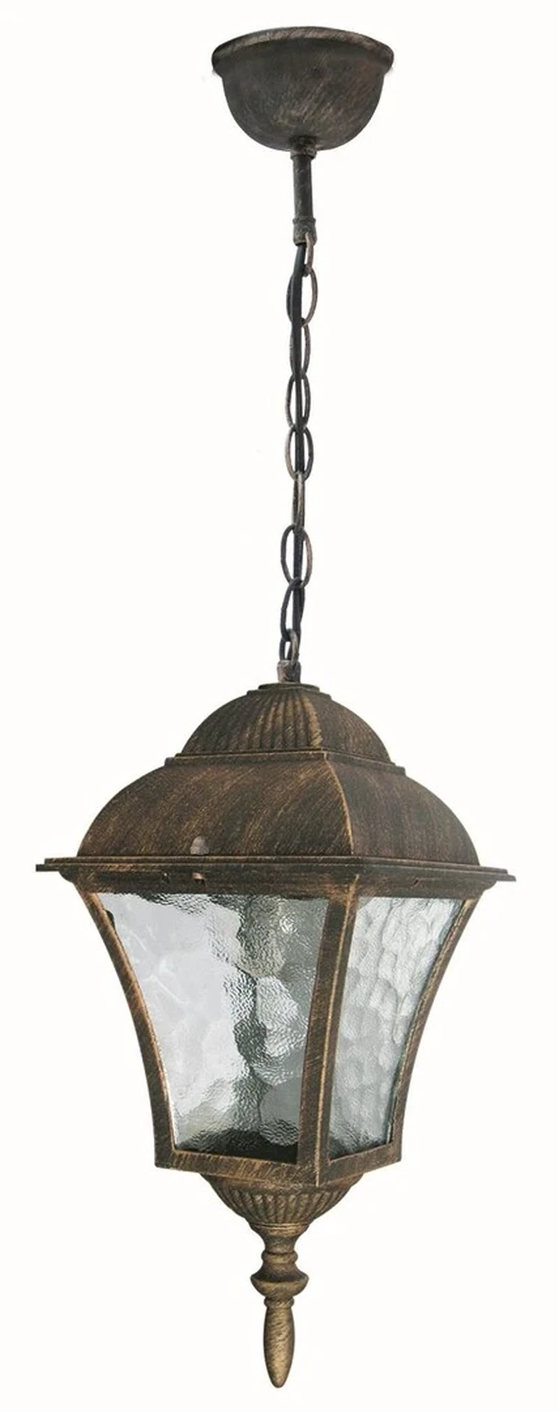 Outdoor Pendants Toscana – classic outdoor pendant in antique gold, Ø205mm, 1×E27, IP43