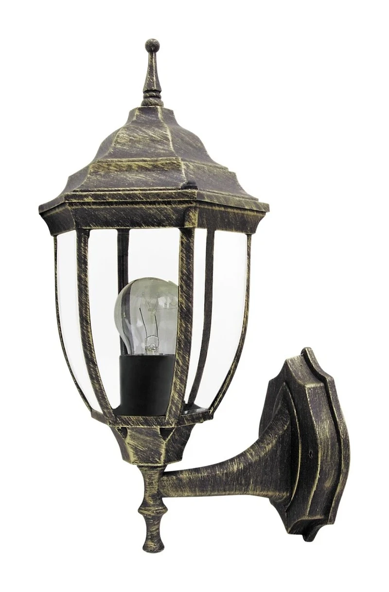 Bollard Lights Nizza – classic garden lamp in antique gold, 360mm, IP43, 1×E27