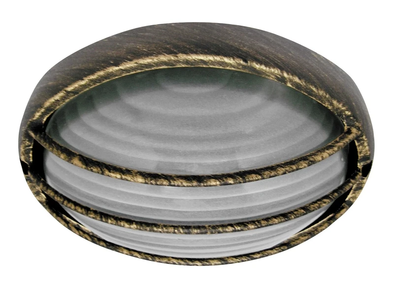 Outdoor Wall Lights Hektor – outdoor wall light in antique gold with clear glass, 320×206mm, 1×E27, IP54