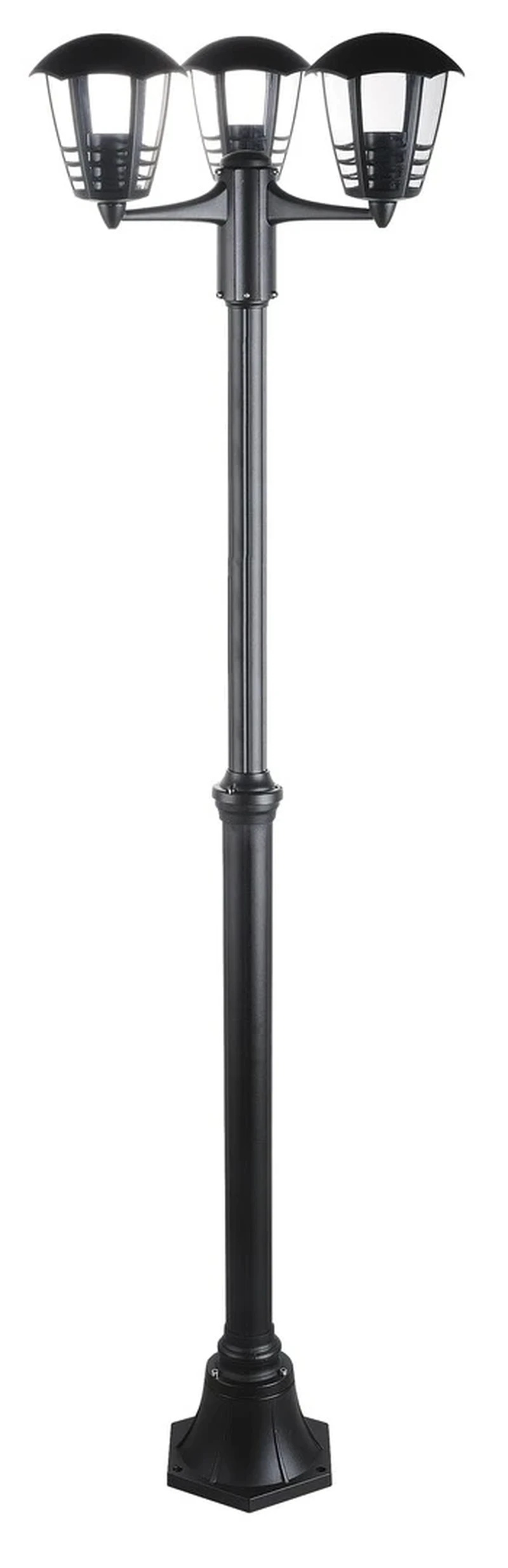 Bollard Lights Marseille – garden floor-standing lamp in black, 3×E27, Ø500mm, H1810mm, IP44