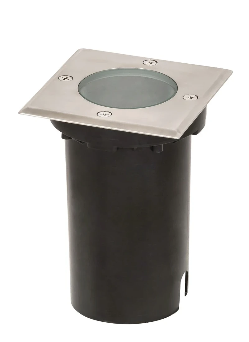 In-Ground Lights Tacoma – recessed outdoor lighting in satin chrome, 110×150mm, IP65, 1×GU10
