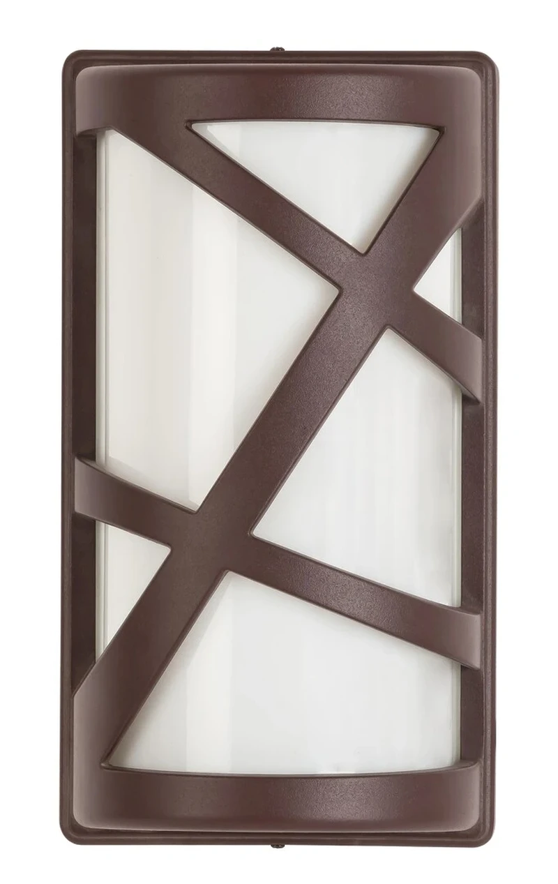 Durango – modern outdoor wall light in brown, 267×146mm, IP54, 1×E27