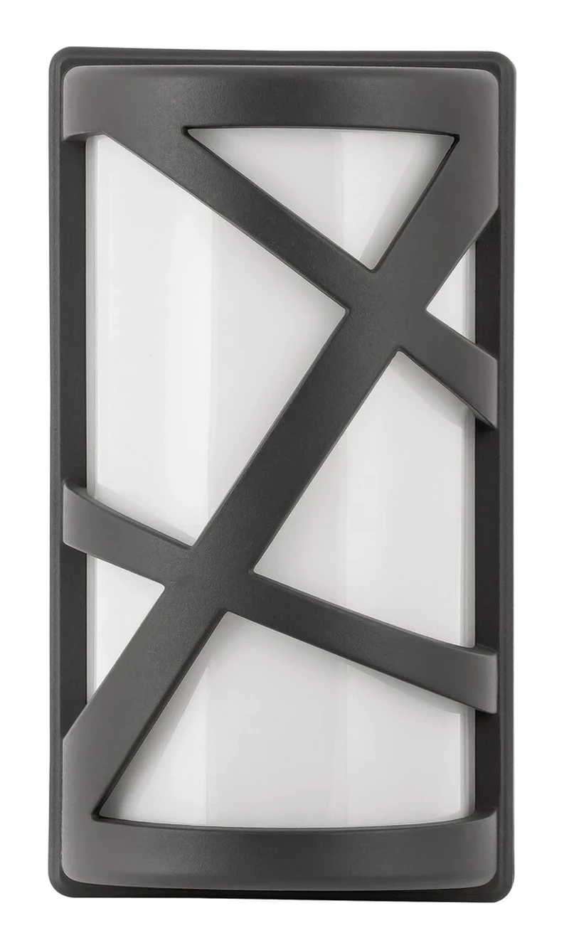 Durango – modern facade wall light in anthracite, 267×146mm, IP54, 1×E27