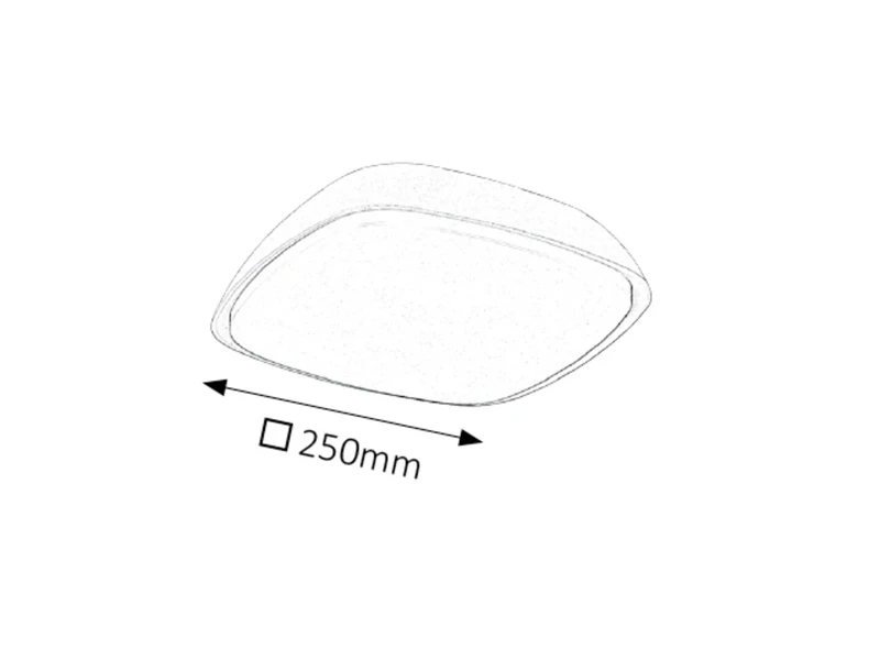 Austin – LED плафон за външен монтаж в антрацит, 250×250мм, 20W, 4000K, IP65