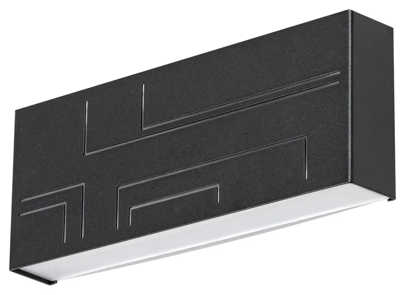 Outdoor Wall Lights Maribor – LED outdoor wall light in black with white diffuser, 265×104mm, 12W, 4000K, IP65