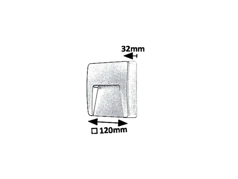 Trento – LED стенна лампа за екстериор в бяло, 120×120мм, 3W, 4000K, IP65