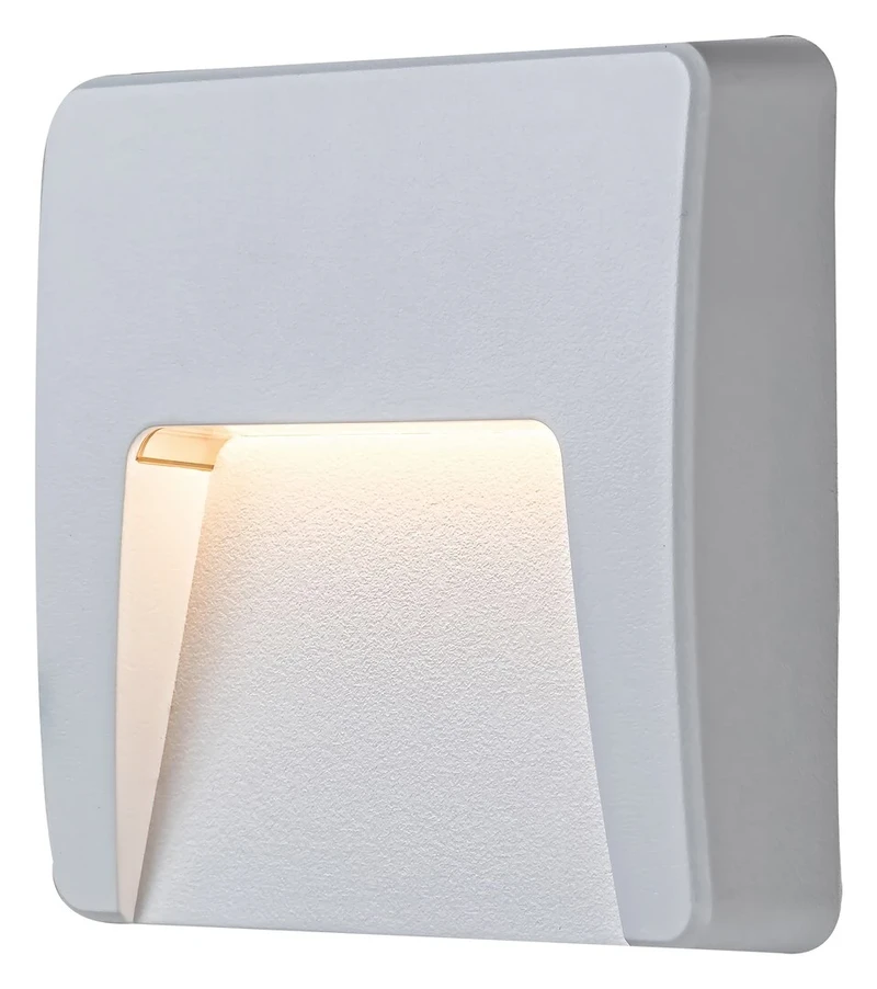 Външно стенно осветление Trento – LED стенна лампа за екстериор в бяло, 120×120мм, 3W, 4000K, IP65