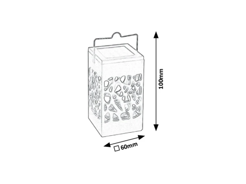 Mora – соларна LED лампа в черно, 60×60мм, 0.07W, 3000K, IP23