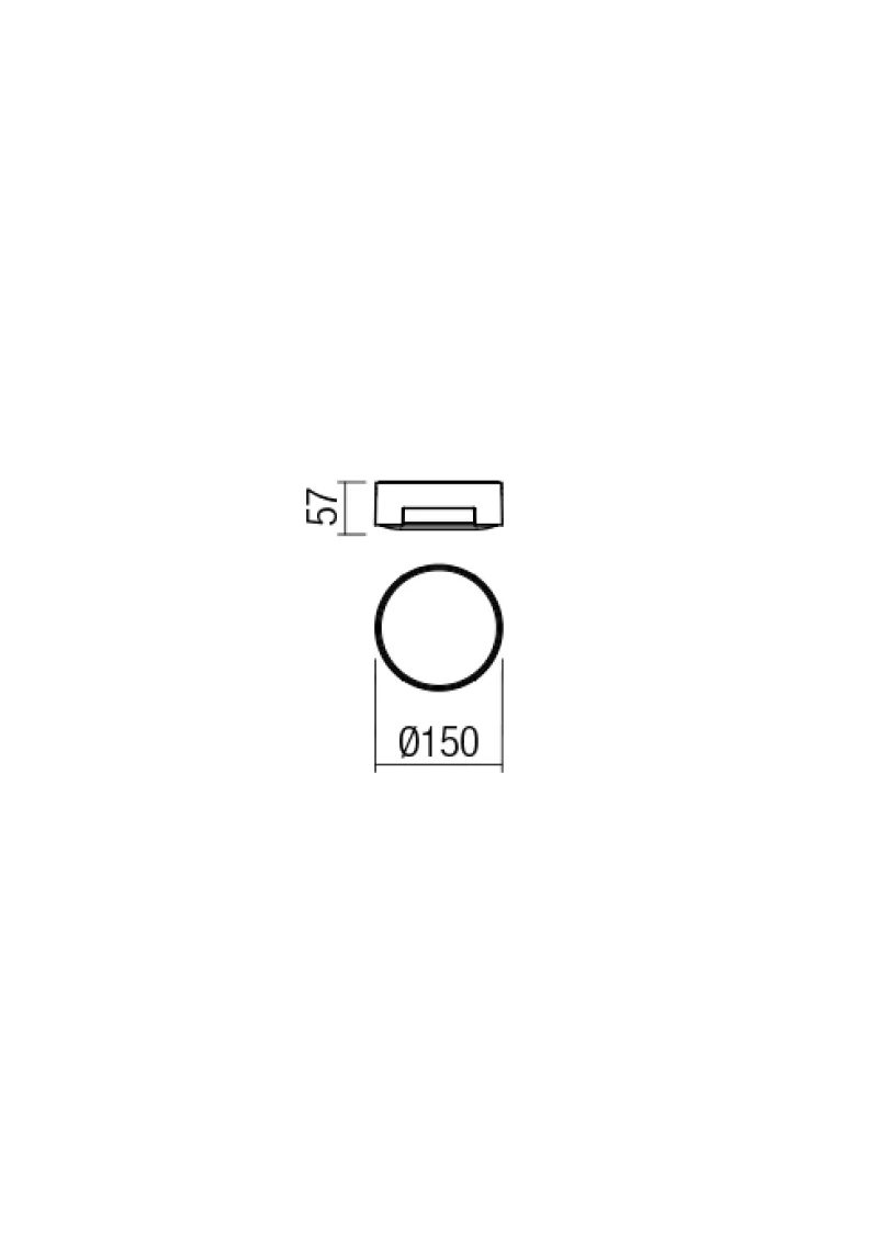 Skor 90004 – REDO LED facade ceiling light in dark brown, 12W, 3000K, IP54