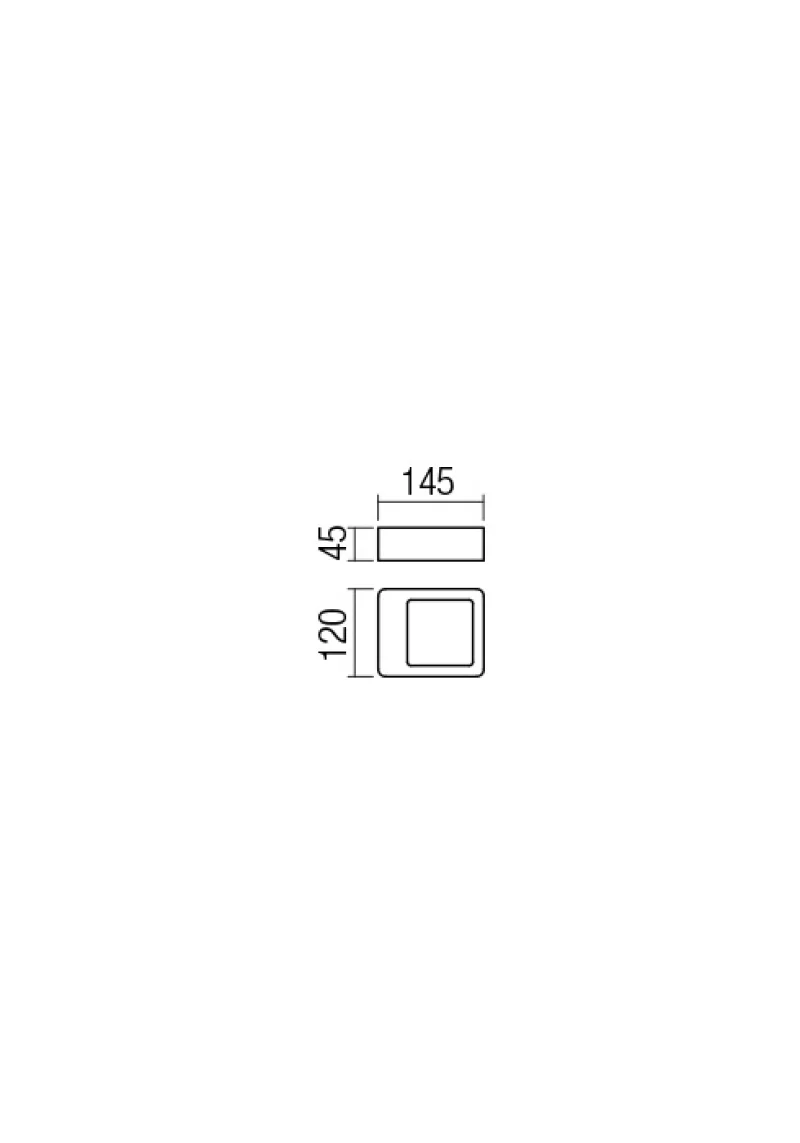 Radeon 90012 – REDO LED facade wall light in dark brown, 6W, 3000K, IP54