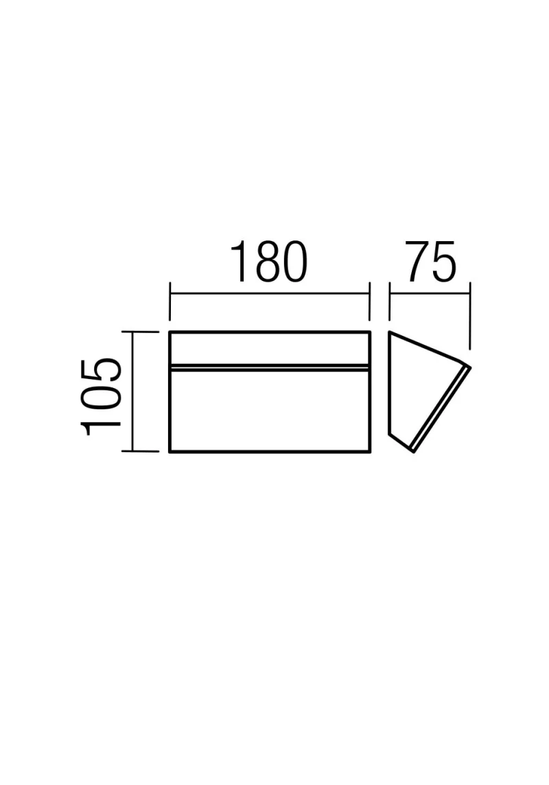 Tokyo 90017 – REDO LED фасаден аплик в тъмно кафяв, 1x12W, 3000K, IP54
