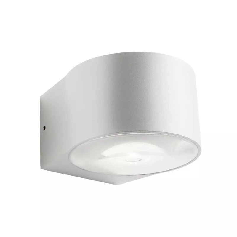Външно стенно осветление Log 90060 – REDO LED фасаден аплик в матово бял, 1x6W, 3000K, IP65