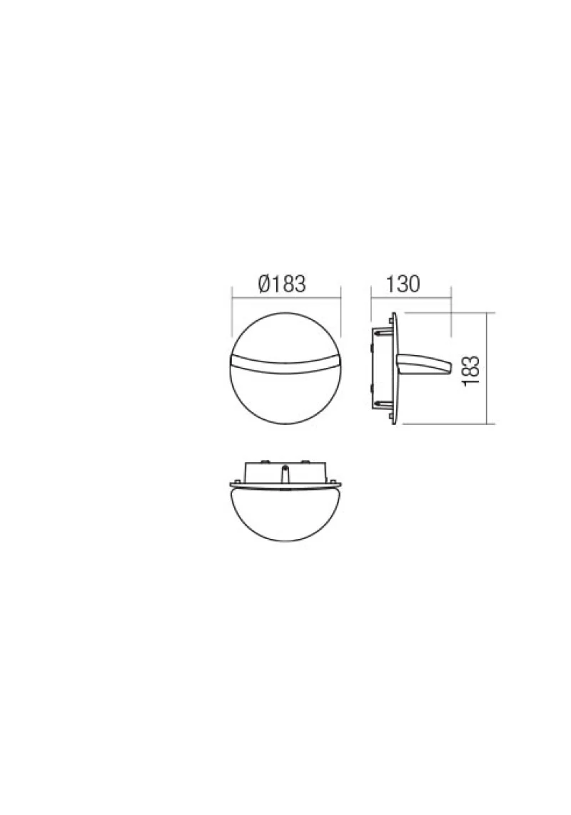 Gimbal 90068 – REDO LED facade wall light in anthracite, 1X16W, 3000K, IP65